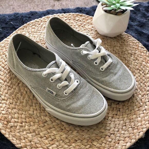 Vans Shoes - Silver Glitter Vans